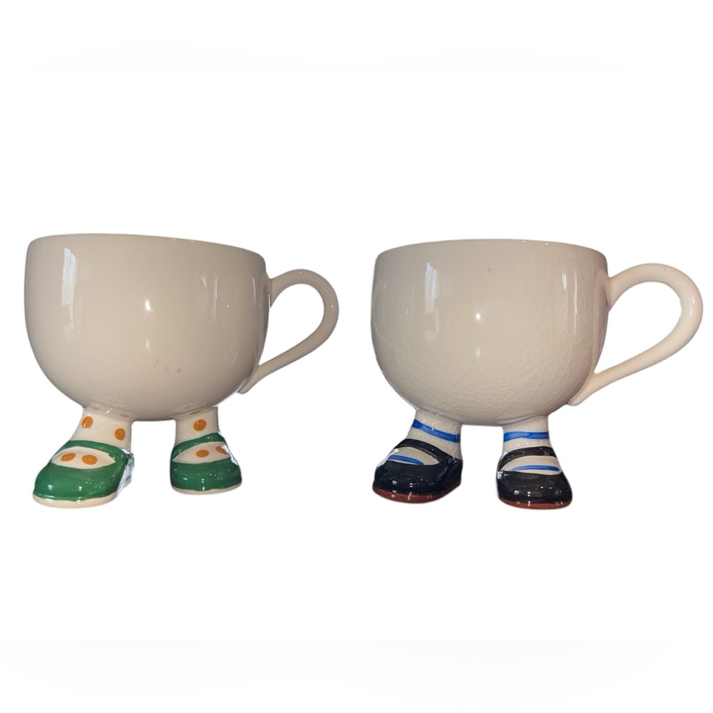 Caltonware VTG Walking Feet Drinking Cups collectible made in England